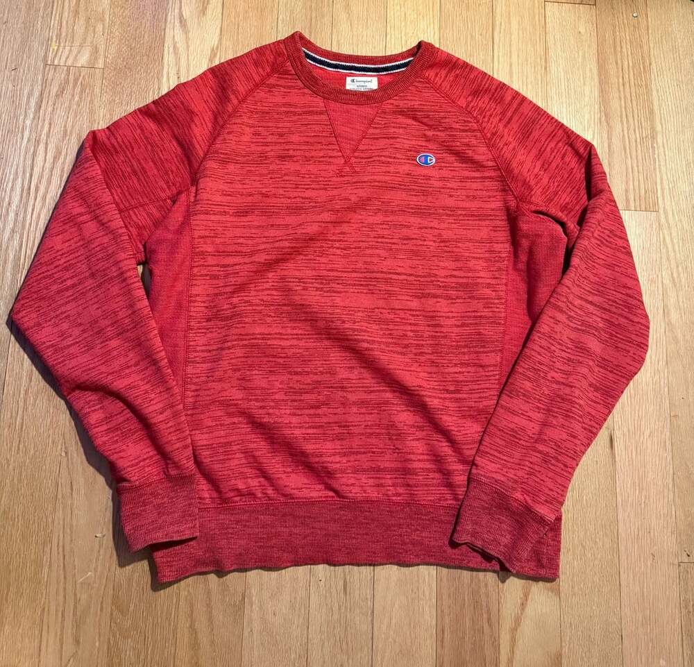 Champion Crewneck Sweatshirt Size Medium Red French Terry